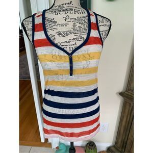 ColStory Razor Back Striped Tank NWOT
